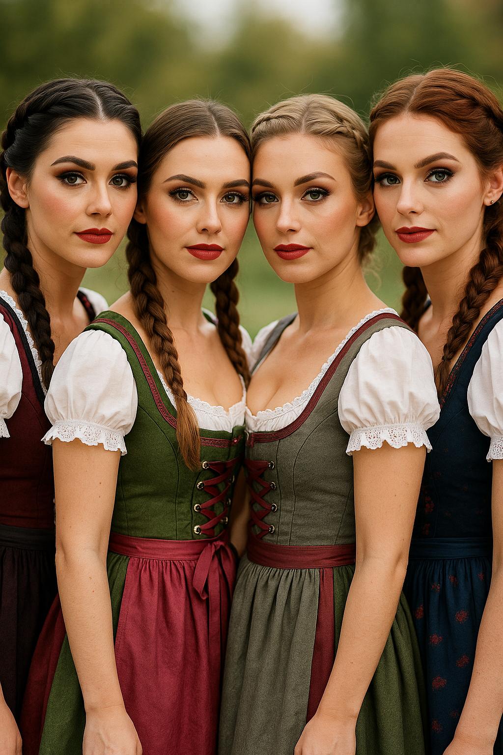 Makeup with dirndl