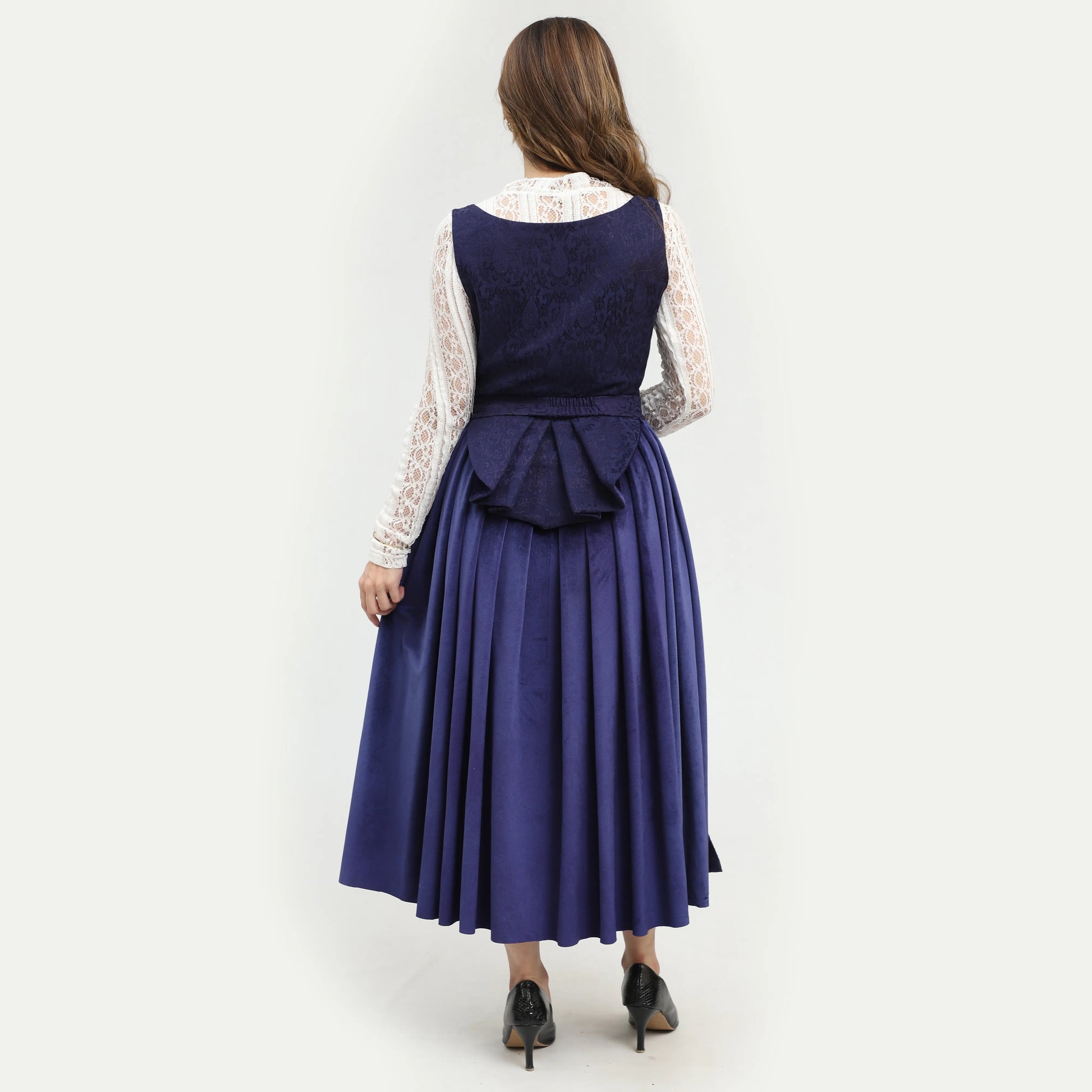 Velvet Blue Dirndl Dress