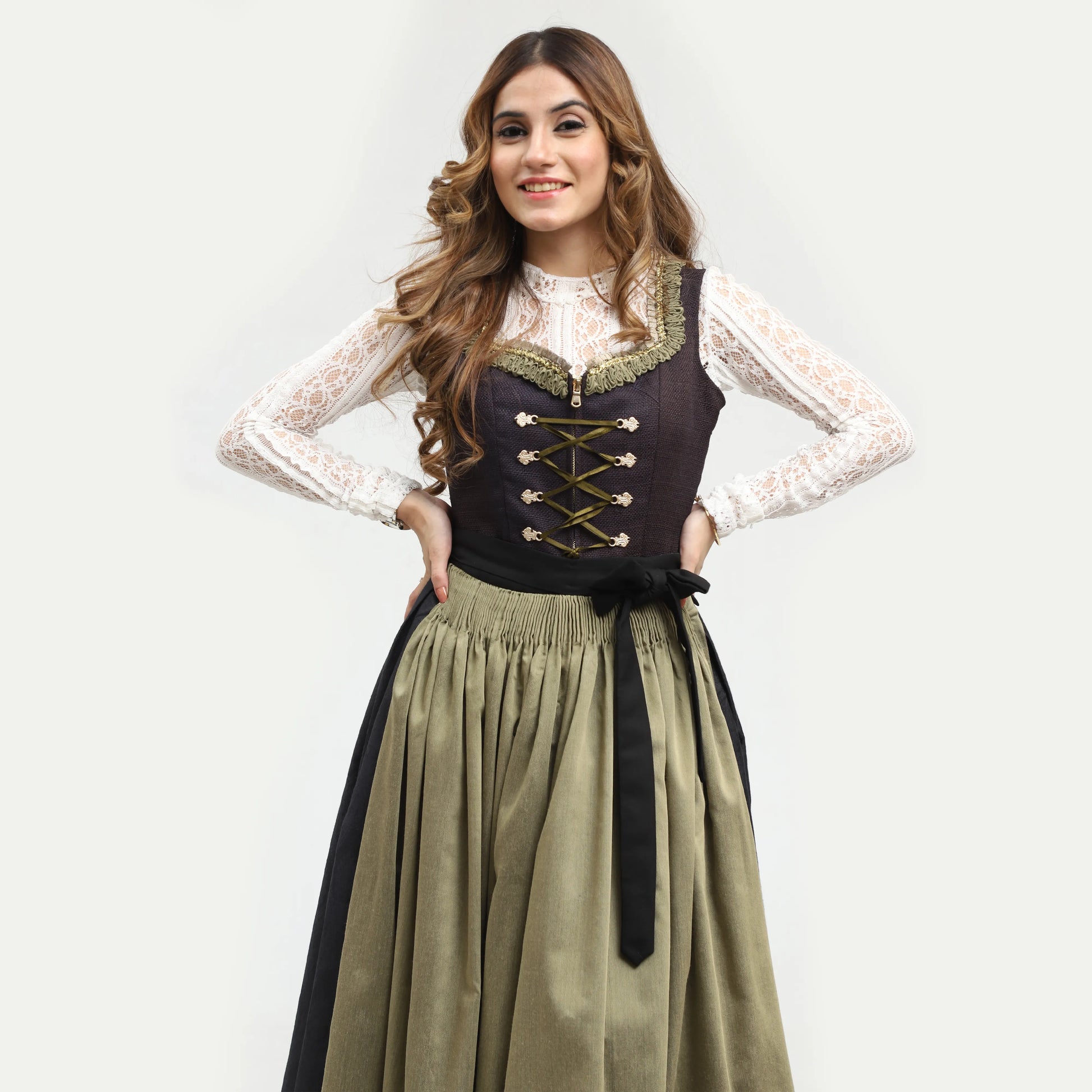 Royal Black Dirndl Dress