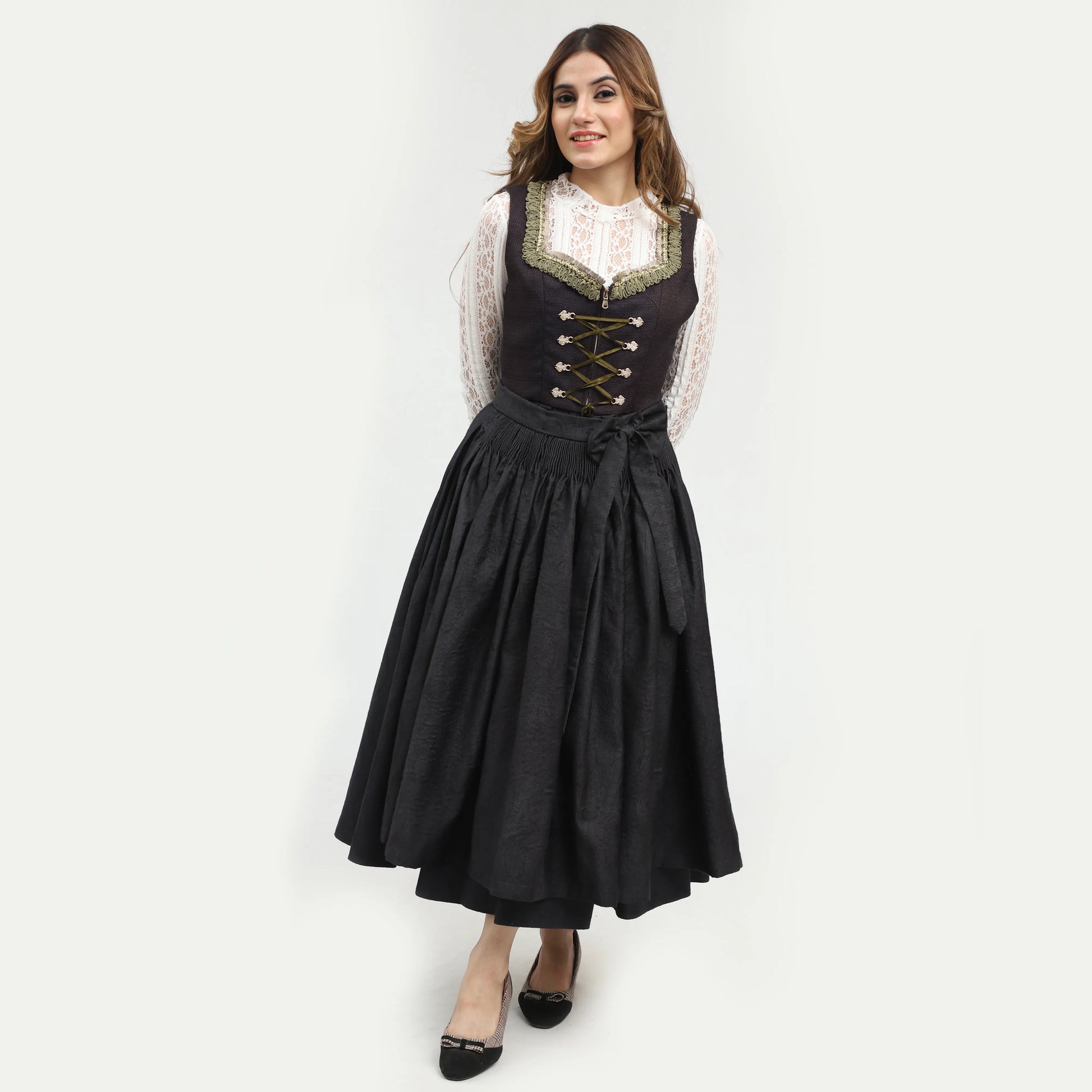 Midi Dirndl Luxury Royal Black