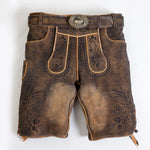 Authentic Lederhosen Men in Sepia Raw Black