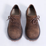 Luxurious Side Lace Brown Leather Bavarian Shoes