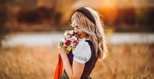 Hair style in dirndl