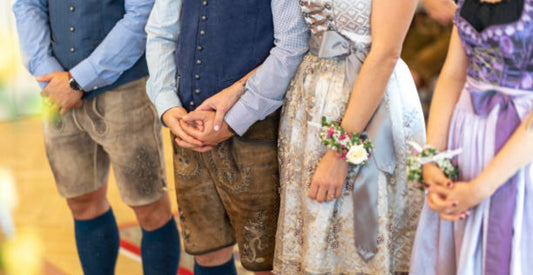 Lederhosen and dirndl on Oktoberfest