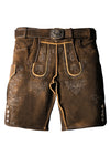 Charming Brown Lederhosen with Understated Black Embroidery