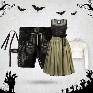 Forest Black Halloween Couple Set