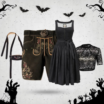 Rustic Black Halloween Couple Set