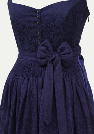 Luxury Embossed Blue Midi Dirndl