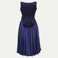 Dirndl Dress Midi Luxury Velvet Blue