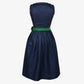 Luxury Embossed Blue Midi Dirndl