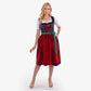 Luxury Embossed Blue Midi Dirndl