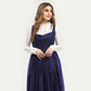 Dirndl Dress Midi Luxury Velvet Blue