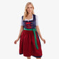 Luxury Embossed Blue Midi Dirndl
