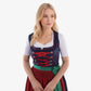 Luxury Embossed Blue Midi Dirndl