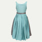 Bavarian Midi Dirndl Dress Premium Aqua Blue