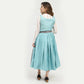 Bavarian Midi Dirndl Dress Premium Aqua Blue