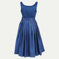 German Dirndl Dress Luxury Indigo Blue