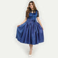 German Dirndl Dress Luxury Indigo Blue