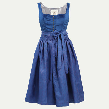 German Dirndl Dress Luxury Indigo Blue