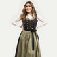 Women's Dirndl Dress Smoky Royal Black