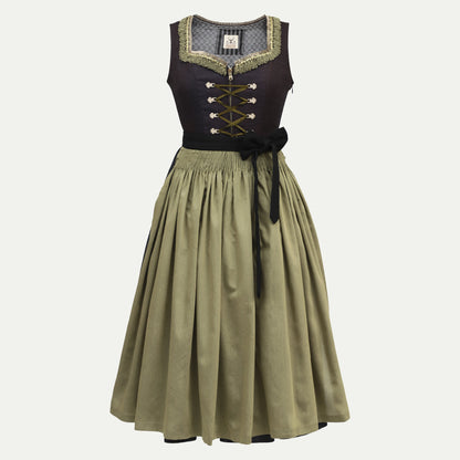 Women's Dirndl Dress Smoky Royal Black