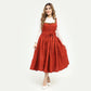 Midi Dirndl Dress Luxury Scarlet Red