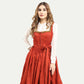 Midi Dirndl Dress Luxury Scarlet Red