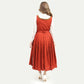 Midi Dirndl Dress Luxury Scarlet Red