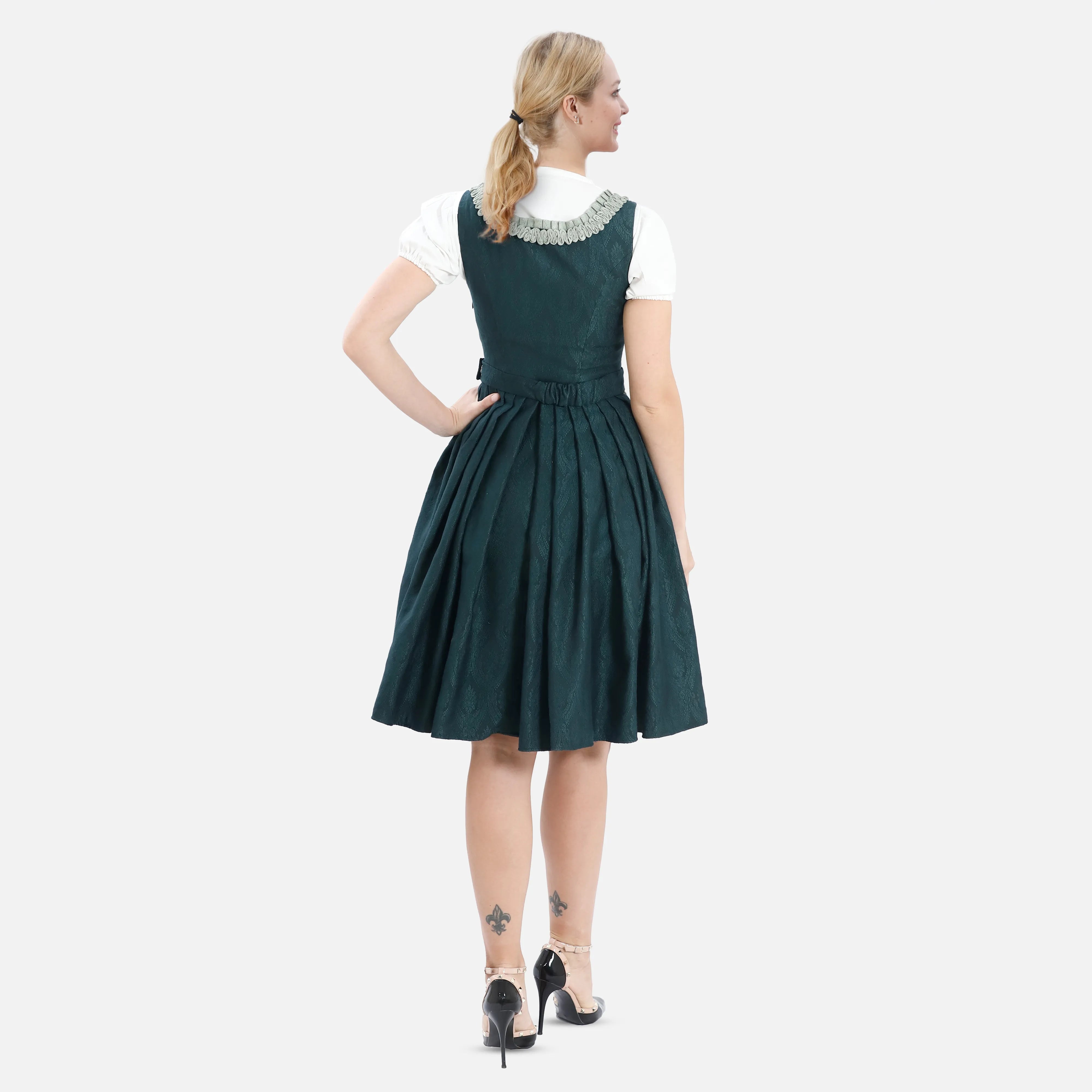 Midi Dirndl Inspired by Pure Green Elegance 2XL / Green Midi Dirndl Inspired by Pure Green Elegance 2XL / Green