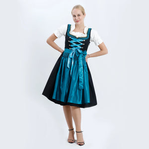 Midi Dirndl Inspired by Pure Black Elegance