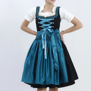 Midi Dirndl Inspired by Pure Black Elegance