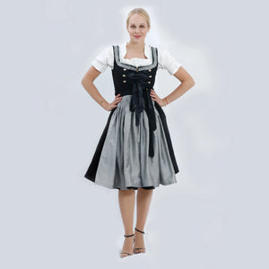 Midi Dirndl Inspired by Black Silver Charm