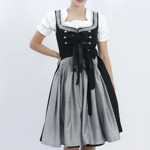 Midi Dirndl Inspired by Black Silver Charm