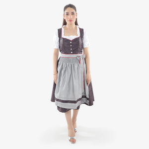Midi Dirndl Inspired by Dark Charcoal Legacy