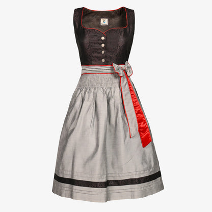 Midi Dirndl Inspired by Dark Charcoal Legacy