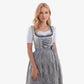 German Dirndl Dress in Platinum Silver Heritage
