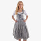 German Dirndl Dress in Platinum Silver Heritage