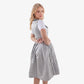 German Dirndl Dress in Platinum Silver Heritage