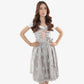 Midi Dirndl Dress Luxury Frosted Silver