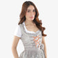 Midi Dirndl Dress Luxury Frosted Silver