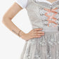 Midi Dirndl Dress Luxury Frosted Silver