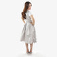 Midi Dirndl Dress Luxury Frosted Silver