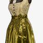 Midi Dirndl Dress Luxury Moss Green Elegance