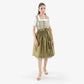 Midi Dirndl Dress Luxury Moss Green Elegance