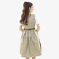 Midi Dirndl Dress Luxury Moss Green Elegance