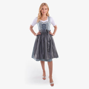 Midi Dirndl Dress Luxury Dusk Blue Opulence