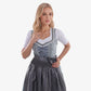 Midi Dirndl Dress Luxury Dusk Blue Opulence