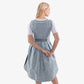 Midi Dirndl Dress Luxury Dusk Blue Opulence