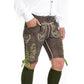 Forest Green Lederhosen with Refined Traditional Embroidery