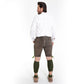 Forest Green Lederhosen with Refined Traditional Embroidery